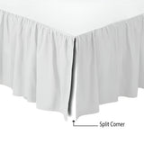 400TC Sateen Solid Cotton Gathered Bed Skirt