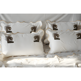 Squirrel Embroidered Cotton Sateen Duvet Cover Set