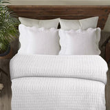 Wavy Textured Knitted Cotton Coverlet