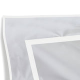 400TC Embroidery & Border Cotton Sateen Solid Duvet Cover Set