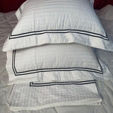 400TC Striped Cotton Sateen Double Embroidery Coverlet