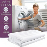 400TC Sateen Cotton Stripe Zippered Pillowcases (Set Of 2)