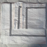 400TC Striped Cotton Sateen Double Embroidery Coverlet