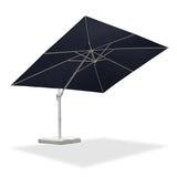 PURPLE LEAF Morden White Outdoor Umbrella Premium Aluminum Patio Cantilever Pool Sun Umbrellas