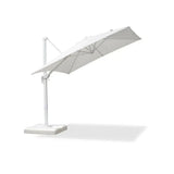 PURPLE LEAF Morden White Outdoor Umbrella Premium Aluminum Patio Cantilever Pool Sun Umbrellas
