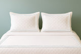 Classic Border Diamond Knitted Cotton Coverlet