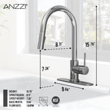 Expedition Series 16 in. 1-Handle Pull-Down Sprayer Kitchen Faucet with 1.8 GPM Flow and Dual Spray Modes