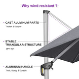 PURPLE LEAF Premium Patio Umbrella Classic SUNBRELLA Cantilever Umbrellas
