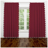 Scallop Luxurious Polyester Curtain (Set of 2)