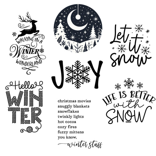 Winter Themed Laser Engraved Sleeves