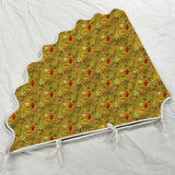 Printed Scalloped Christmas Tree Skirt