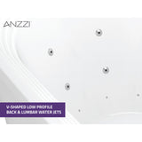 Sofi Series 67 in. x 34 in. Acrylic Combination 50 Gallon Capacity Freestanding Bathtub with Center Drain in White