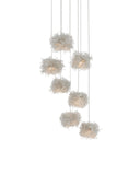 Birds Nest 7-Light Round Multi-Drop Pendant
