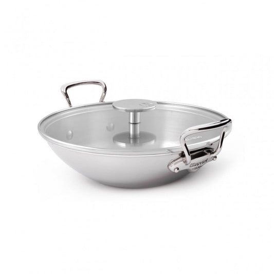 Mauviel M'COOK 5-Ply Wok With Two Cast Stainless Steel Handles, 12.6-In