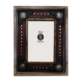 Wood w/ Resin Leather Insert Picture Frame, 4X6, 4 MOQ