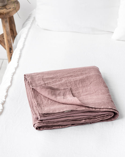 Woodrose linen flat sheet