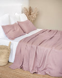 Woodrose linen sheet set (4 pcs)