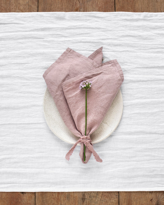 Woodrose linen napkin set of 2