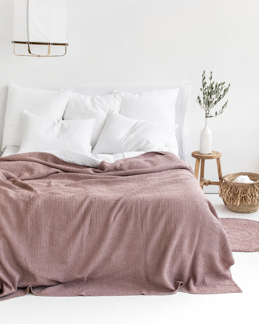 Woodrose waffle blanket