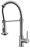 ANZZI Step Minimalist Kitchen Faucet, Single Handle Control, High Mobility Pull-Down Sprayer (9.5" Reach), Lead-Free Brass, cUPC Certified