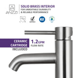 Valle Single Hole Single Handle Bathroom Faucet in Brushed Nickel