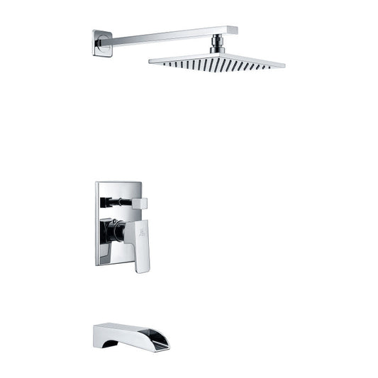 Mezzo Series 1-Handle 1-Spray Tub and Shower Faucet in Polished Chrome