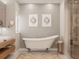 ANZZI Clawfoot Series 67" x 30" Slipper Freestanding Tub, Deep Soaking Acrylic, Reversible Drain, and Polished Chrome Claw Feet (Eagle/Lion Styles)