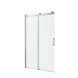 Rhodes Series 57 to 60 in. x 76 in. H Sliding Frameless Shower Door with Tsunami Guard Tempered Glass