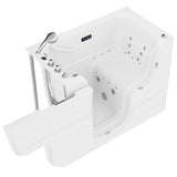 FULLY LOADED Wheelchair Access Walk-in Tub with Air and Whirlpool Jets Hot Tub | Quick Fill Waterfall Tub Filler with 6 Setting Handheld Shower Sprayer | Including Aromatherapy, LED Lights, V-Shaped Back Jets, and Auto Drain