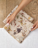 Autumn forest print linen napkin set of 2