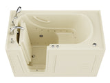 ANZZI Coupe Series 30 in. x 60 in. Quick Fill Walk-In Air Tub in Biscuit