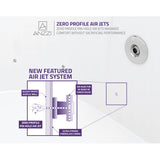Sofi Series 67 in. x 34 in. Acrylic Combination 50 Gallon Capacity Freestanding Bathtub with Center Drain in White