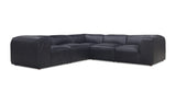 Form Classic L-Shaped Modular Sectional Vantage Black Leather