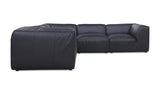 Form Classic L-Shaped Modular Sectional Vantage Black Leather