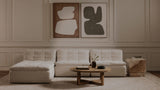 Lino Lounge Modular Sectional Textured Oat