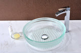 Canta Series 17 in. Bathroom Vessel Sink with Stain-Resistant Non-Porous Surface in Lustrous Translucent Red Glass