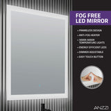 30 in. W x 20 in. H x 18 in. D Bath Vanity Set in Rich Gray with Vanity Top in White with White Basin and Mirror