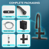 ANZZI Sunset 4-in-1 Faucet: Cold, Filtered, Instant Hot & Boiling Water Dispenser, Pull-Out Sprayer, Digital Tank Control, ETL Certified