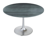 Metropolis Dining Table Gray & Silver