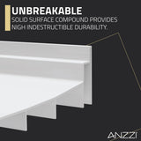 Kahn Series 60 in. x 32 in. Center Drain Alcove Shower Base and Frameless Sliding Door Combo with Tsunami Guard
