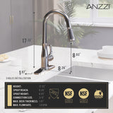 Sifo Hands Free Touchless 1-Handle Pull-Down Sprayer Kitchen Faucet with Motion Sense and Fan Sprayer