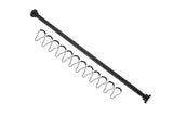 ANZZI Heavy Duty Adjustable Tension Rod (33" to 55" Range), No Drilling Required, Anti-Slip Rubber Ends, Stainless Steel Hooks Included