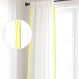 400TC Cotton Sateen Classic Embroidery Cotton Curtain (Set Of 2)