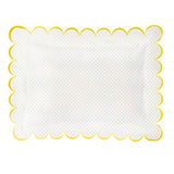 Allena 400TC Cotton Scallop Embroidery Sateen Microcheck Pillow Sham