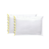 Ashley 400TC Cotton Traingle Embroidery Sateen Solid Pillowcases (Set Of 2)