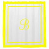 Border Frame Cotton Shower Curtain