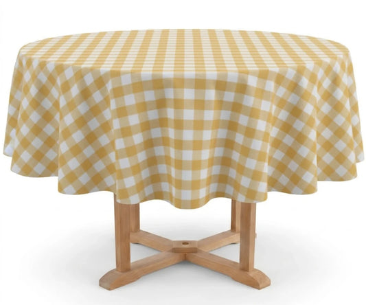 Yellow Gingham Tablecloth