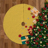 Velvet Quilted Round Christmas Tree Skirt