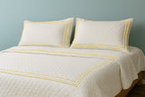 Classic Border Diamond Knitted Cotton Coverlet