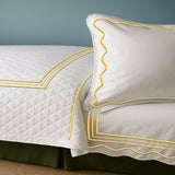 Classic Border Diamond Knitted Cotton Coverlet